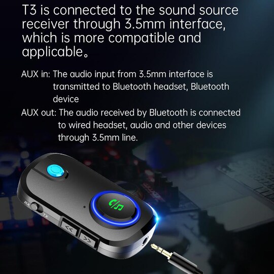 Trådlös Bluetooth sändare/mottagare AUX | Elgiganten