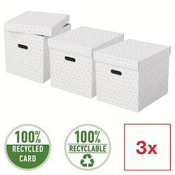 Esselte Home opbevaringsboks Cube, pakke med 3