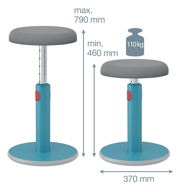 Leitz Ergo Cosy Active Sid-stå balancestol 2 i 1