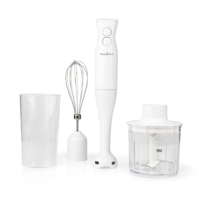 Nedis Hand Blender | 400 W | Hastighedsindstillinger: 2-hastighedsindstilling | Chopper | Hvid