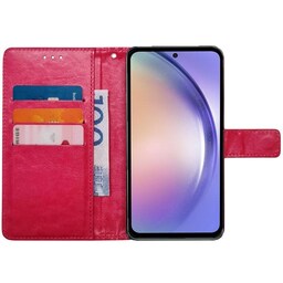 Wallet cover 3-kort Samsung Galaxy A54 5G - Lyserød
