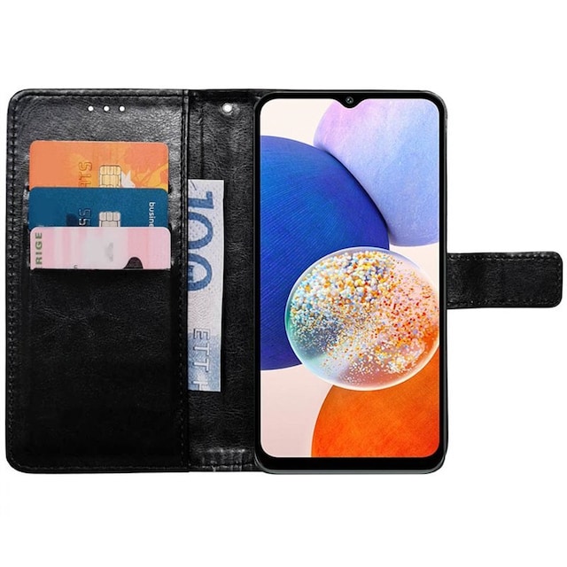 Wallet cover 3-kort Samsung Galaxy A14 5G - Sort