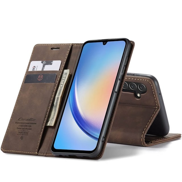 CaseMe Smart Magnet FlipCase Samsung Galaxy A34 5G - Coffee