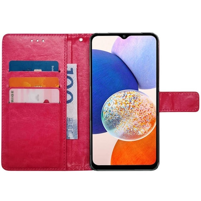 Wallet cover 3-kort Samsung Galaxy A14 5G - Lyserød