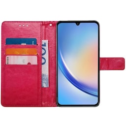 Wallet cover 3-kort Samsung Galaxy A34 5G - Lyserød