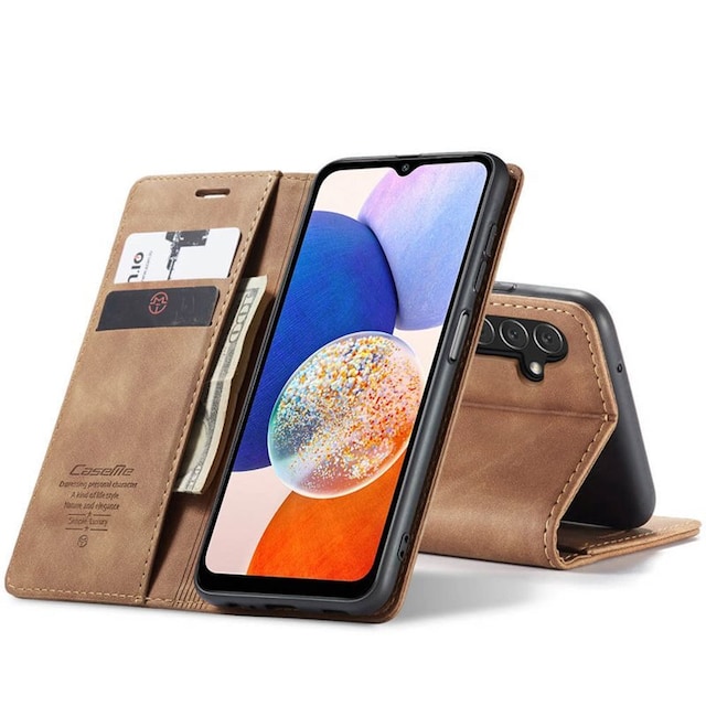 CaseMe Smart Magnet FlipCase Samsung Galaxy A14 5G - Brun