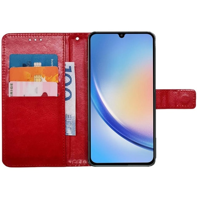 Wallet cover 3-kort Samsung Galaxy A34 5G - Rød