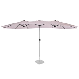 VONROC Premium Stangparasol Iseo 460x270cm - inkl. overtræk - rektangulær | Beige