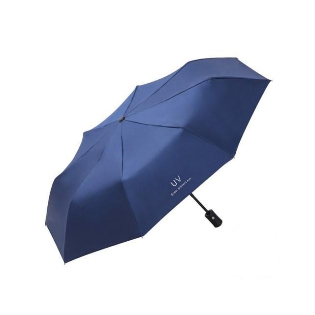 Anti-UV paraply bærbar solregnparaply - automatisk åbning/marineblå