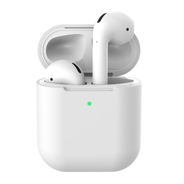 SKALO AirPods 1/2 Ultratyndt silikone Cover - Hvid