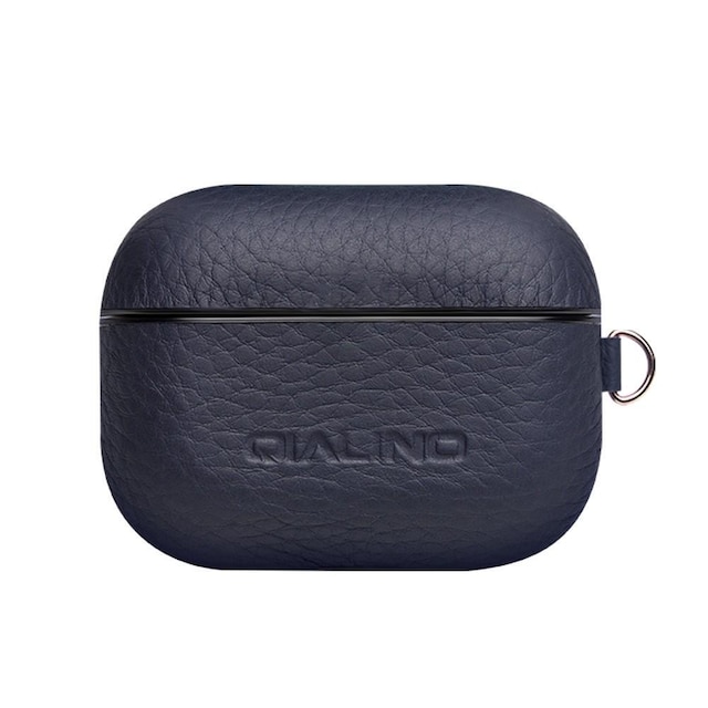SKALO AirPods Pro QIALINO Cover i ægte læder - Blå