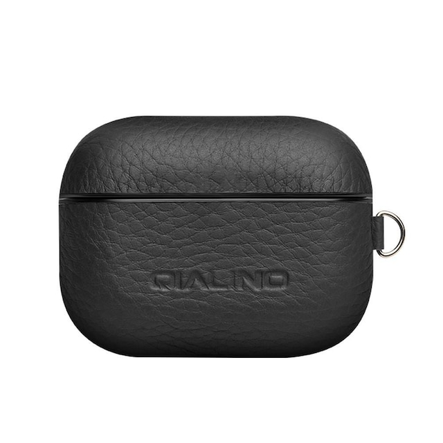 SKALO AirPods Pro QIALINO Cover i ægte læder - Sort