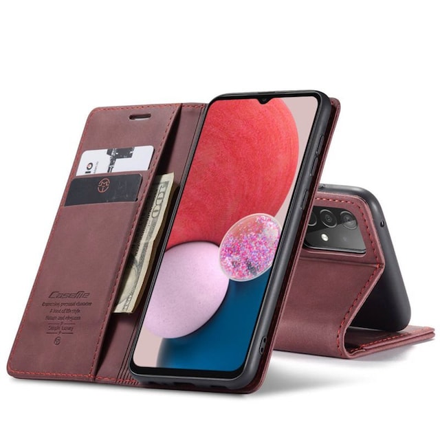 CaseMe Smart Magnet FlipCase Samsung Galaxy A04s - Vinrød