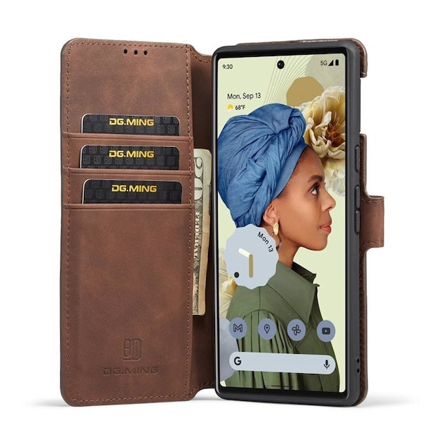 DG-Ming Wallet cover 3-kort Google Pixel 6 Pro - Coffe