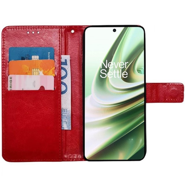 Wallet cover 3-kort OnePlus Nord CE 3 - Rød