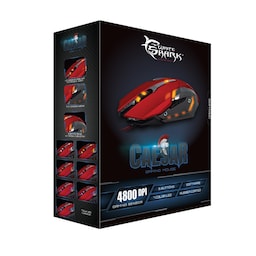 White Shark MOUSE GM-1604 CAESAR RED / 4800 dpi