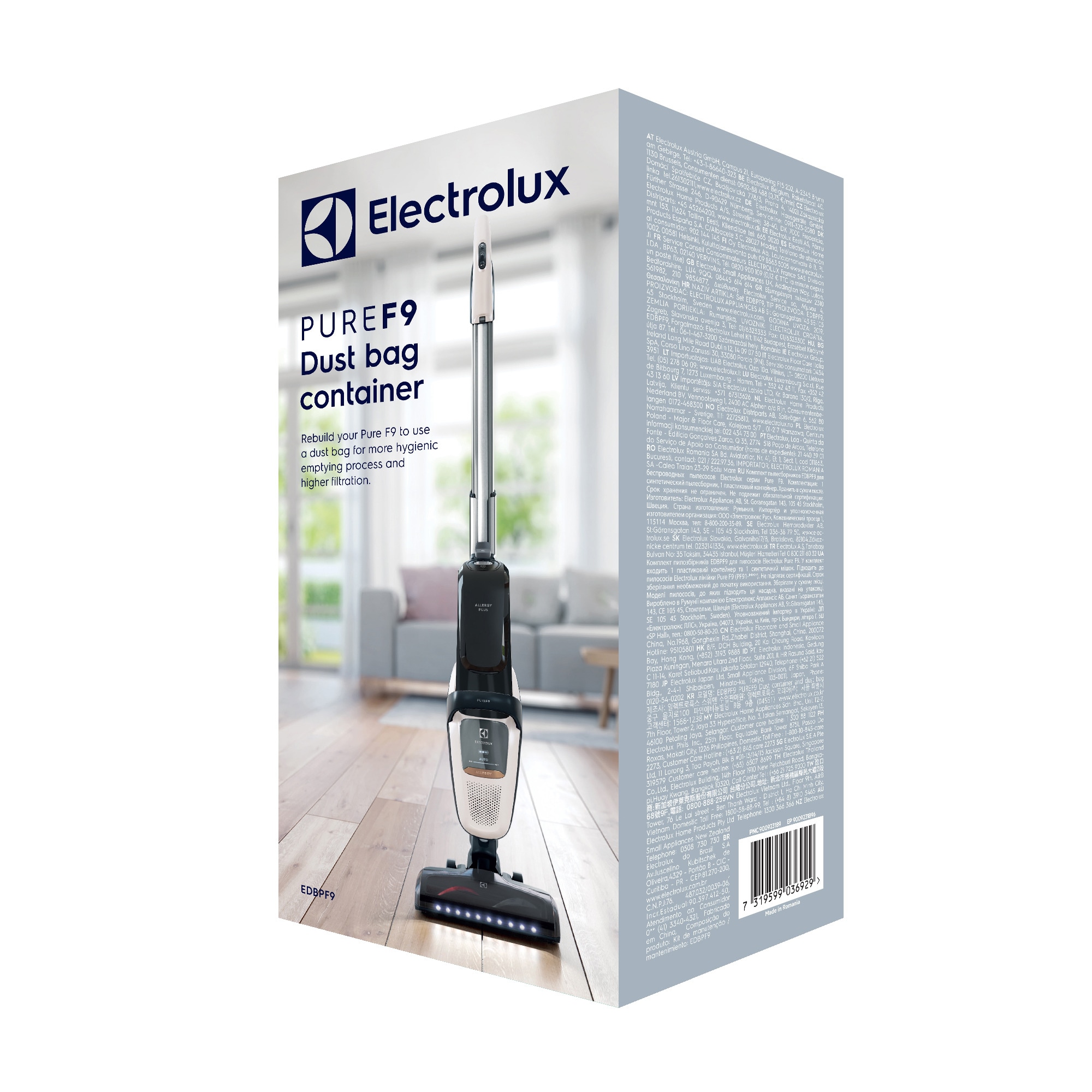 Electrolux støvsugerposebeholder EDBPF9 til Electrolux Pure F9 | Tilbehør