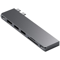 Satechi USB-C Pro Slim USB-hub (grå)