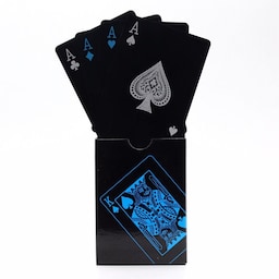 54stk sort plast PVC poker vandtætte spillekort - sort