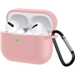 Silikone beskyttelsescover med krog til Airpods Pro, Pink