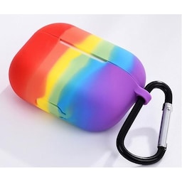 Silikoneskal med krog til Airpods Pro, Rainbow