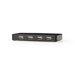 Nedis USB-hub | USB-A Han | USB-A Hun | 7-Port port(s) | USB 2.0 | Strømforsyning / USB Drevet | 7x USB