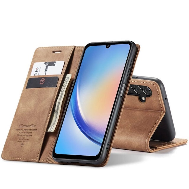 CaseMe Smart Magnet FlipCase Samsung Galaxy A24 4G - Brun