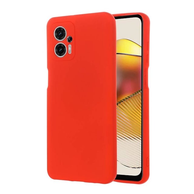 Liquid silikone cover Motorola Moto G73 - Rød