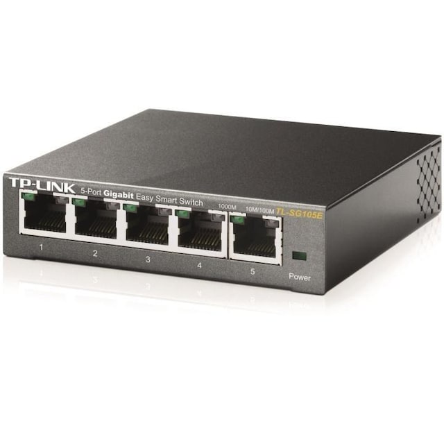 TP-Link netværksswitch 5-ports 10/100/1000 Mbps, RJ45, metalkabinet,
