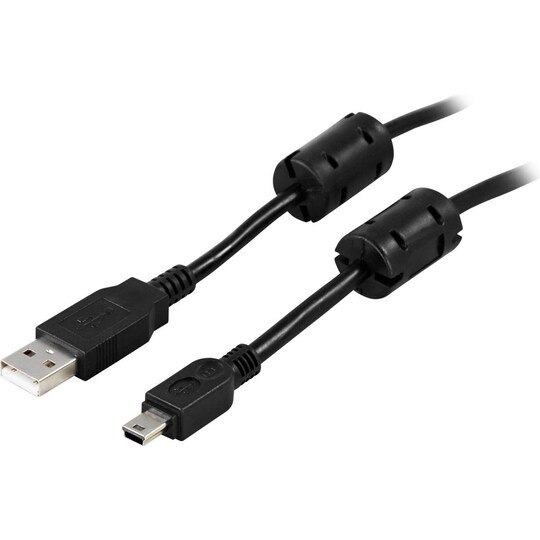 DELTACO USB 2.0 kabel Type A han - Type Mini B han, ferritkerner, 2m, |  Elgiganten