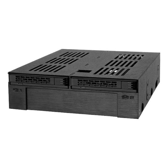 2x 2.5"" SATA/SAS + 1x 3.5"" in 1x 5.25"" bay mobile rack screwless trays