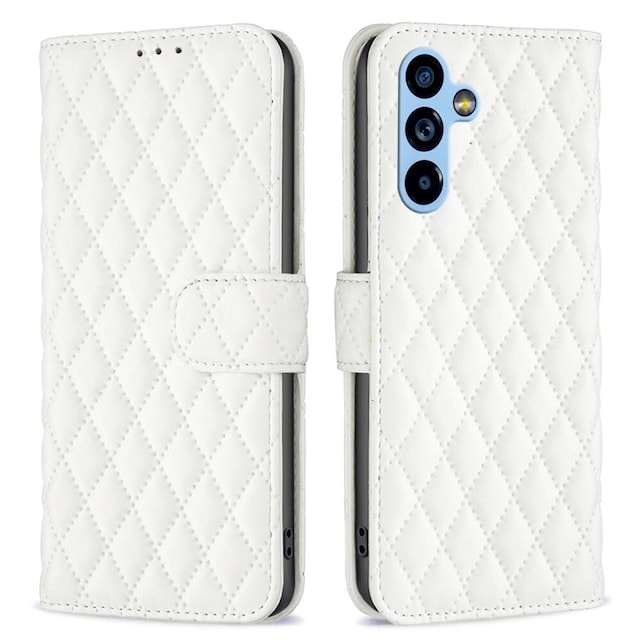 SKALO Samsung A54 5G BINFEN COLOR Quiltet Pung - Hvid