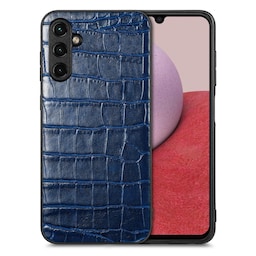 SKALO Samsung A14 4G/5G Crocodile PU Leather Hybrid Cover - Blå