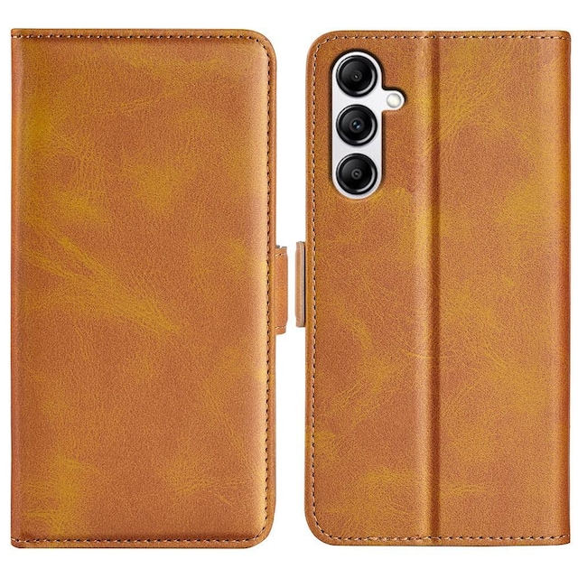 SKALO Samsung A34 5G Premium Wallet Flip Cover - Lys brun