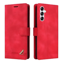 SKALO Samsung A54 5G Flip Cover m. pung i PU-læder - Rød
