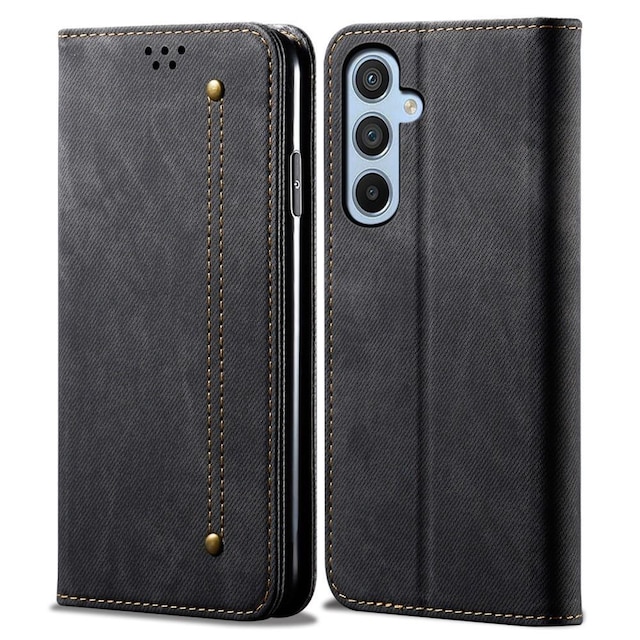 SKALO Samsung A54 5G Jeans Flip Cover - Sort