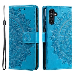 SKALO Samsung A34 5G Mandala Flip Cover - Blå