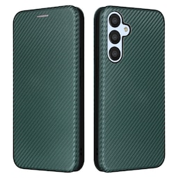 SKALO Samsung A54 5G Carbon Fiber Pungetui - Grøn