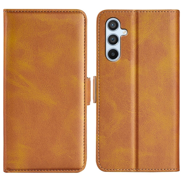SKALO Samsung A54 5G Premium Wallet Flip Cover - Lys brun