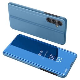 SKALO Samsung A34 5G Clear View Mirror Etui - Blå