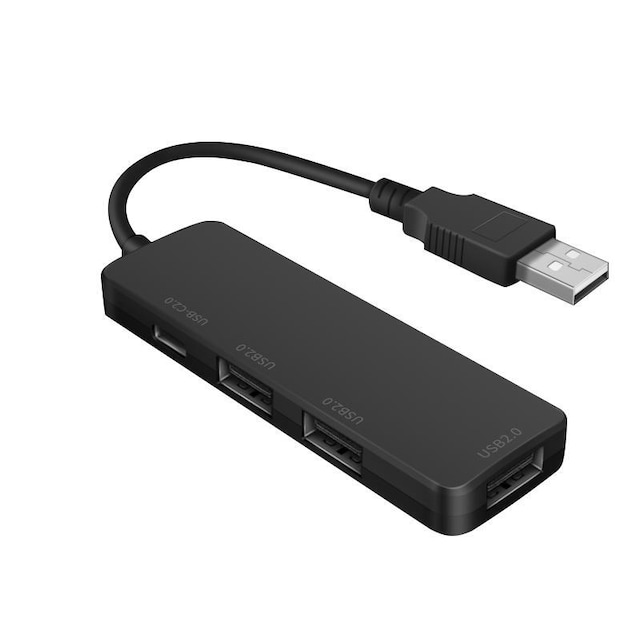 NÖRDIC USB-A 2.0 Hub 4 porte 3xUSB-A 480Mbps 1xUSB-C 480Mbps