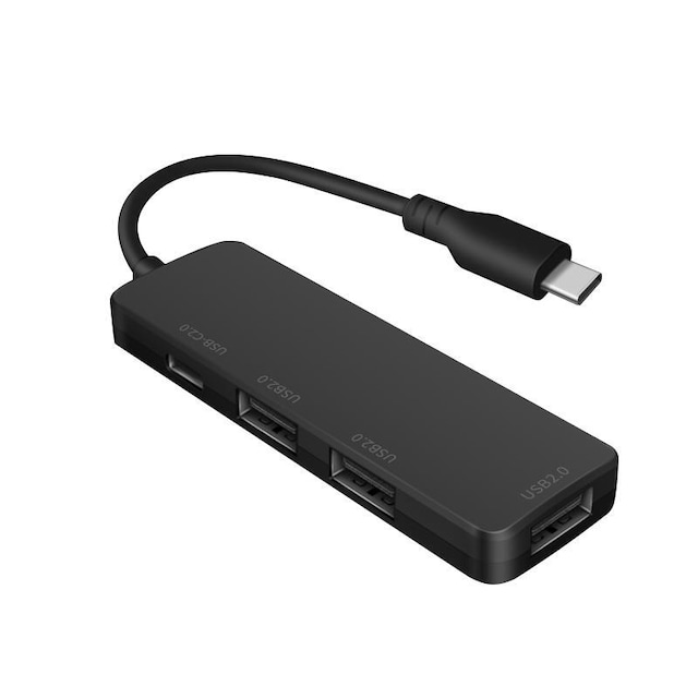 NÖRDIC 4-ports USB-C 2.0 Hub 3xUSB-A 480 Mbps 1xUSB-C 480 Mbps