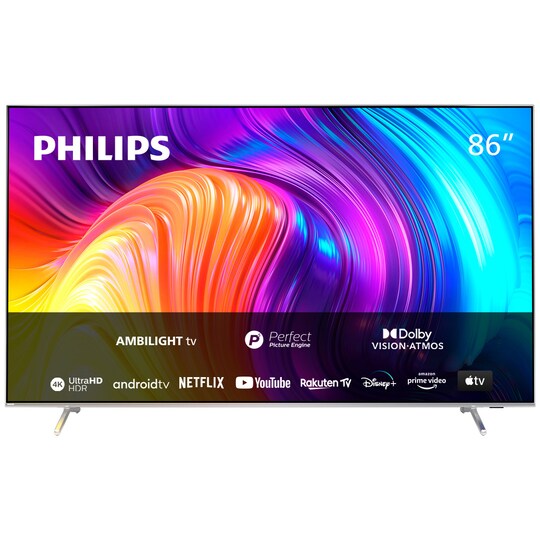 Philips 86” PUS8807 4K Ambilight Smart TV (2022) | Elgiganten