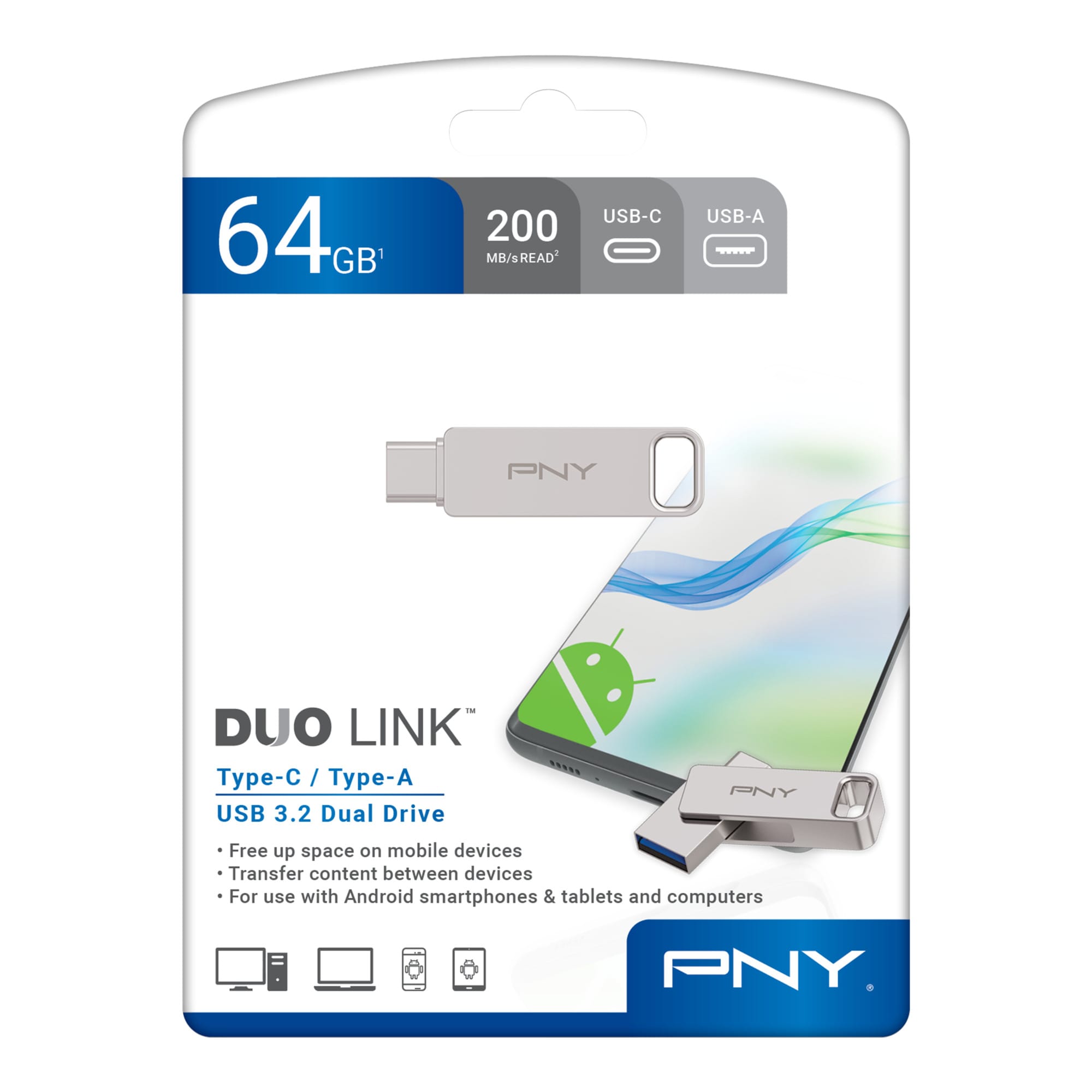 Bevidst Fremskridt det sidste PNY 64GB DUO LINK USB 3.2 Type-C Dual Flash Drive | Elgiganten