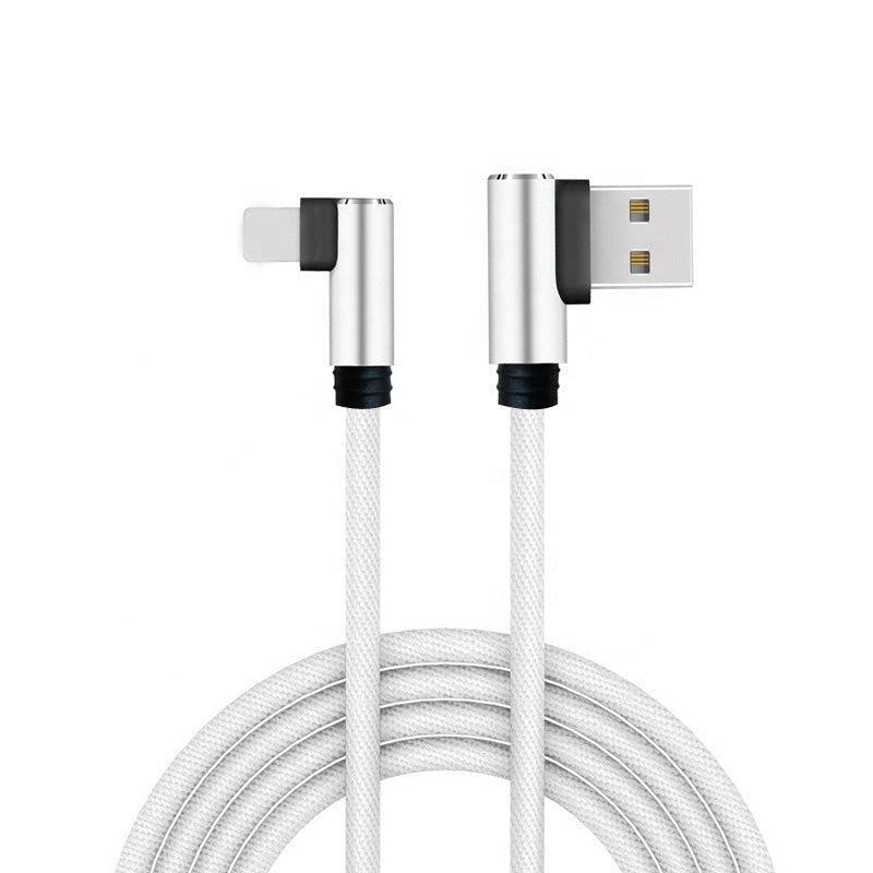 NÖRDIC Vinklet Apple Lightning (Ikke-MFI er) til vinklet USB A-kabel til  synkronisering og opladning hvid 3m | Elgiganten