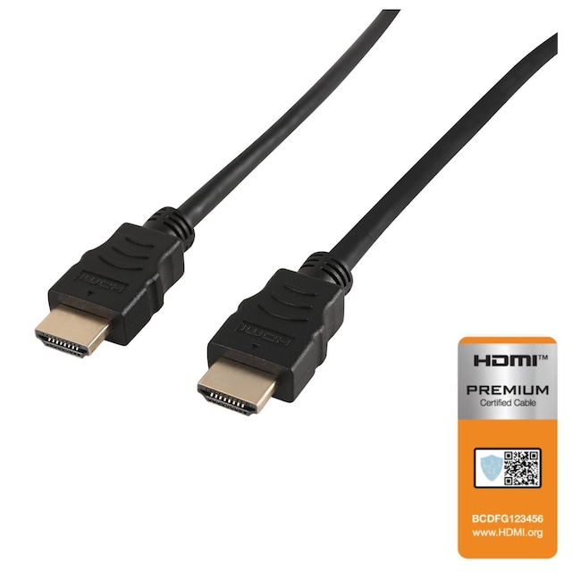 NÖRDIC 3m kabel HDMI 2.0 High Speed ​​med Ethernet 18Gbps 4Kx2K 60Hz UHD støtte til Dynamic HDR Dolby® Vision eARC Game Mode VVR Pure kobber 99,99%