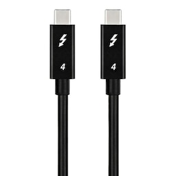 NÖRDIC 2m Thunderbolt4 USB-C kabel 40Gbps 100W gratis 8K video kompatibel med USB 4 og Thunderbolt 3