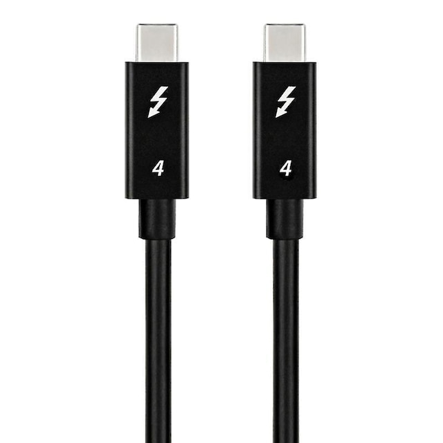 NÖRDIC 2m Thunderbolt4 USB-C kabel 40Gbps 100W gratis 8K video kompatibel med USB 4 og Thunderbolt 3