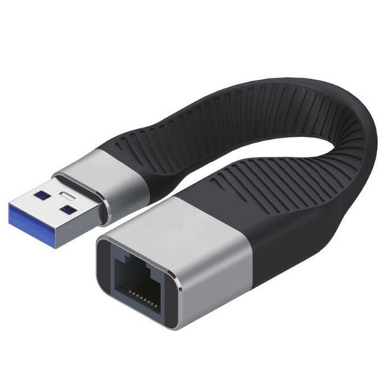 NÖRDIC kort fladt kabel 14 cm USB 3.0 til Giga LAN netværksadapter |  Elgiganten