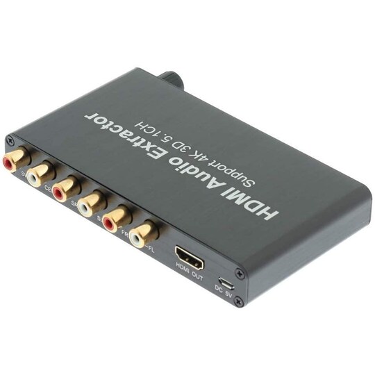 NÖRDIC 4K 3D HDMI Audio Extractor 5.1 CH 6RCA support DTS / AC3 | Elgiganten